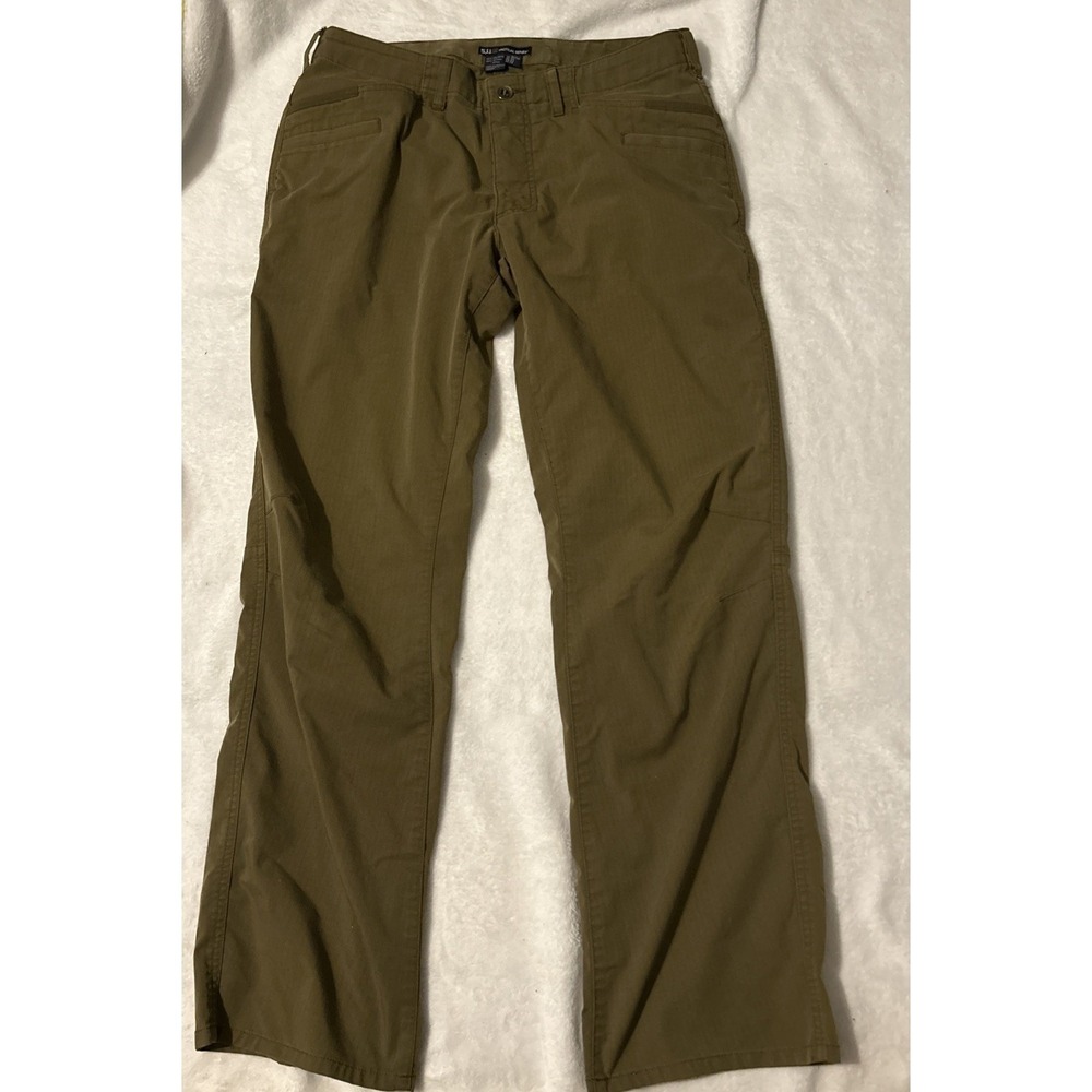 5.11 Tactical Cargo Pants Mens 34x32 Green Ripstop‎ Workwear Outdoor Hiking